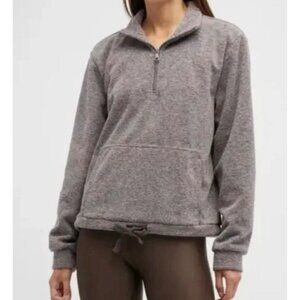 BEYOND YOGA Brown New Terrain Quarter Zip Women's Pullover Sweatshirt Medium